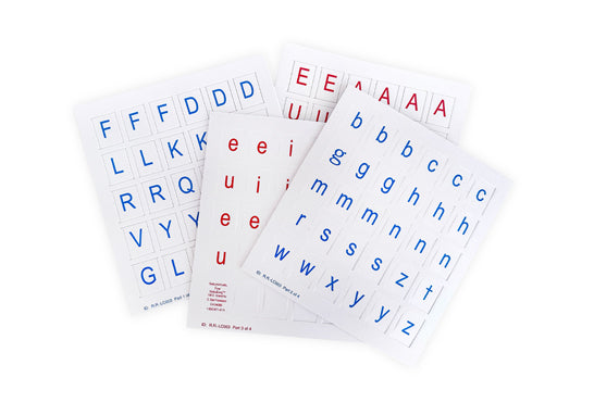 Plastic Letter Tiles, Set of 119 Double-Sided