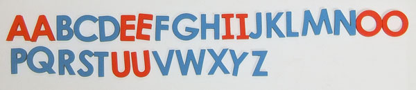 Magnetic Letters: Uppercase Hard Foam, Red & Blue