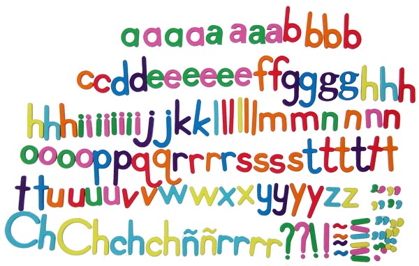 Magnetic Foam Letters Lowercase, Assorted Colors
