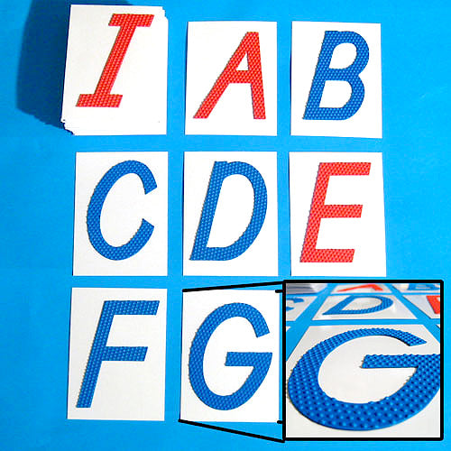 DN Rubber Dot Tactile Letters, Uppercase