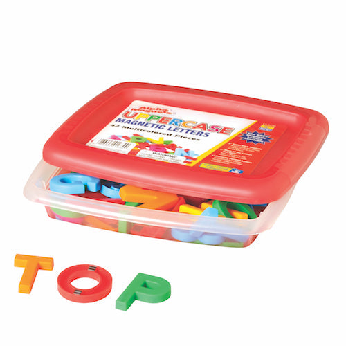 Multicolor 1-½″ Magnetic Letters in Tub, Uppercase