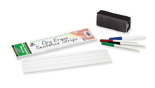 Dry-Erase Sentence Strips, 3″ x 12″