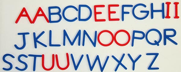 Magnetic Foam Letters Uppercase, Red and Blue