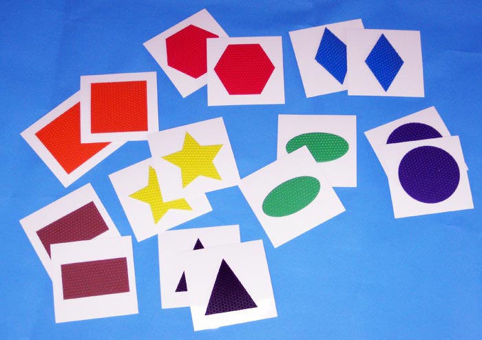 Rubber Dot Tactile Shapes & Colors Cards