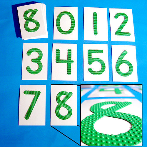 Rubber Dot Tactile Numbers
